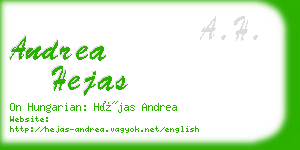 andrea hejas business card